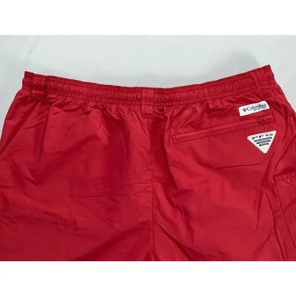 Columbia PFG Men's Backcast III Pull On Mesh Lined Shorts. Red, Men's L. EUC! - Picture 5 of 5